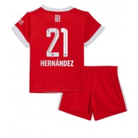 Fotbalové Dres Bayern Munich Lucas Hernandez #21 Dětské Domácí 2022-23 Krátký Rukáv (+ trenýrky)